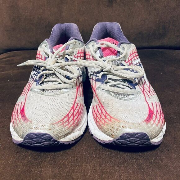 Excellent ASICS GEL-Nimbus 17 Grey Ruby Pink Purple Womens size 11 US Medium - Picture 2 of 13